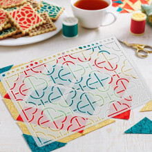 Plantilla para acolchado de 25 x 18 cm, plantilla para patchwork y acolchado DIY.