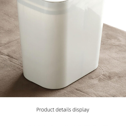 Dual Kitchen Trash Can Plastic White Container with Lid for Household and Bathroom Waste Separation 2
