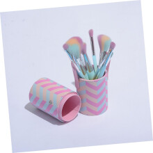 10pcs Professional Makeup Brush Wood Handle and Storage Holder for Foundation Blush and Eye Shadow for Women