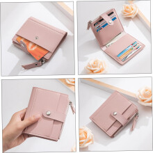 Portafoglio corto da donna, porta carte di credito, borsa portatile per riporre carte di credito, RFID