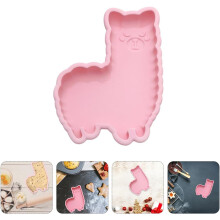 2er-Set Alpaka-Silikonformen Kuchenformen, Cartoon-Kuchenbackform, hitzebeständig, leicht zu reinigen, rosa Muffinform