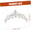 Set di gioielli da sposa per donna, composto da collana, orecchini, tiara, corona e accessorio per capelli. 2