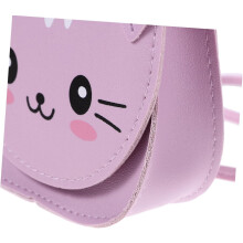 Sac bandoulière mignon en forme de chat pour adolescentes, petit sac à bandoulière en PU violet tendance.