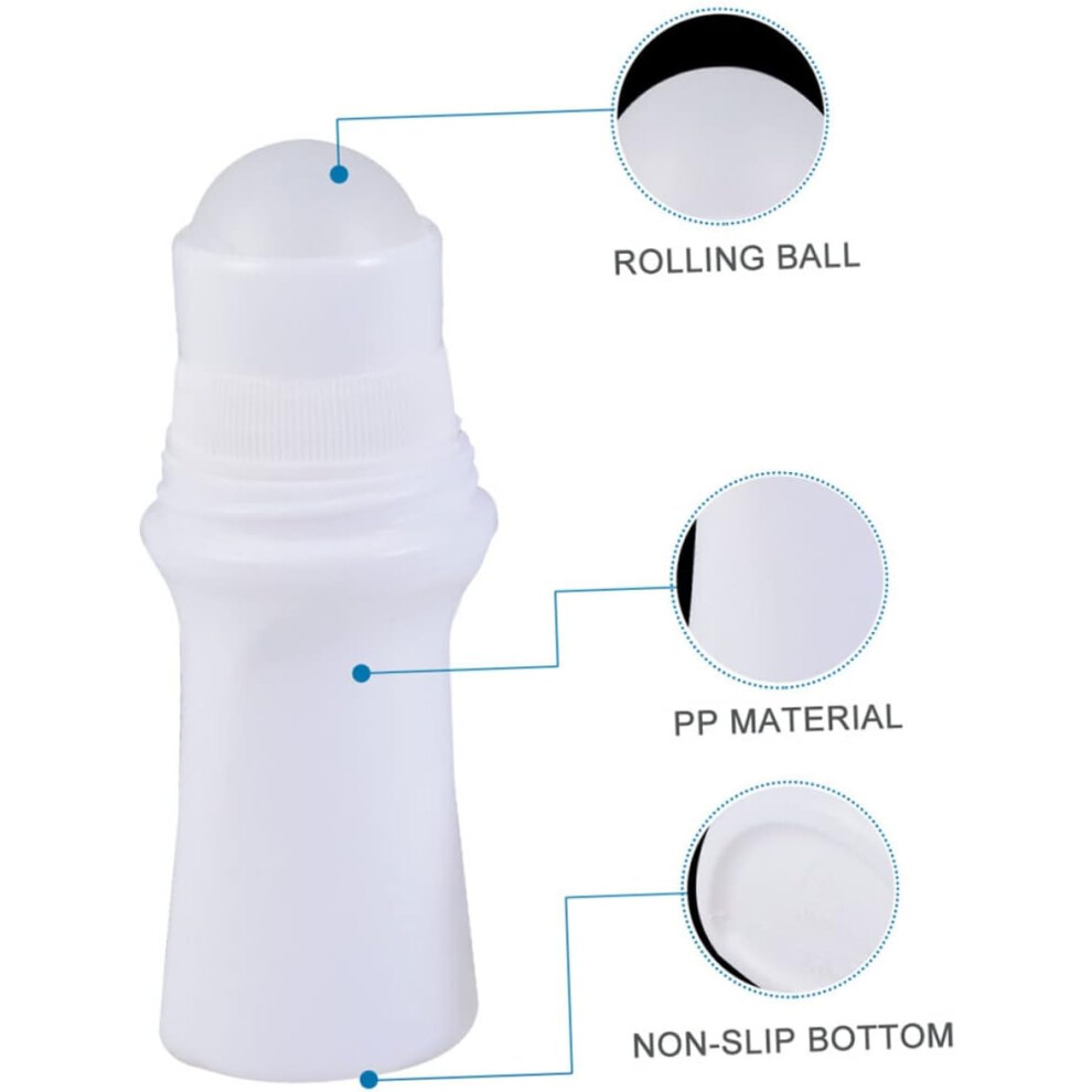 Hkhbjs 15Pcs Plastic Bottles Deodorant Empty Bottles Refillable Rollerball For Essential Oils