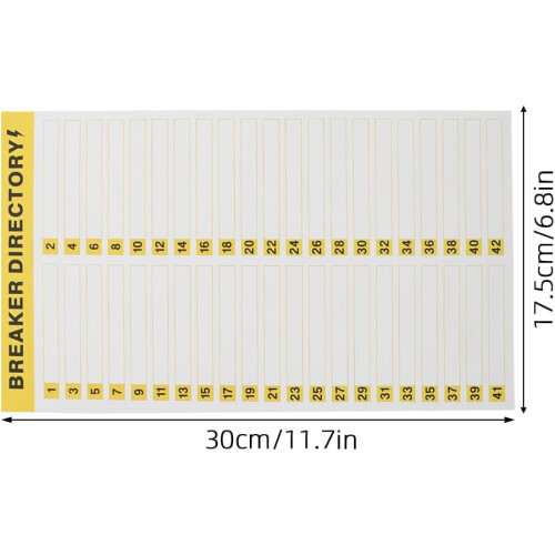10sheet Circuit Breaker Panel Label Kit Electrical Box Catalog Labels Removable Stickers 1