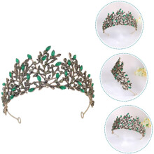1pc Antique Rhinestone Tiara Hair Decor for Brides Baroque Crown Accessory