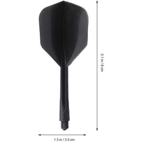 10pcs Black Threaded Plastic Darts Shafts with Integrated Flights Anti-Fall Design 1