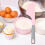 Silikon-Backspatel/Butterstreicher mit ergonomischem Griff, runder Form, rosa Farbe 5