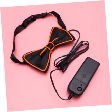 Leuchtende LED-Fliege, blinkend, leuchtende Party-Krawattendekoration für Bühnenkostüme, orangefarben