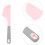 Silikon-Backspatel/Butterstreicher mit ergonomischem Griff, runder Form, rosa Farbe 7