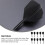 10pcs Black Threaded Plastic Darts Shafts with Integrated Flights Anti-Fall Design 5