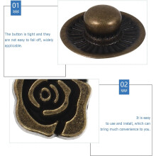 10 sett DIY trykknapper for klærreparasjon metalllegeringsknapper for vesker trykknappsett for håndverksprosjekter