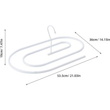 Étendoir à linge spiralé en fer blanc, robuste et peu encombrant, pour plafond ou tringle à vêtements.
