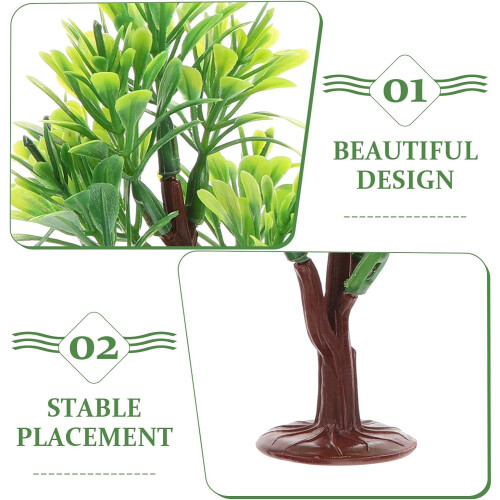 10pcs Miniature Model Trees for DIY and Office Decoration Plastic Sand Table Tree Ornaments 2
