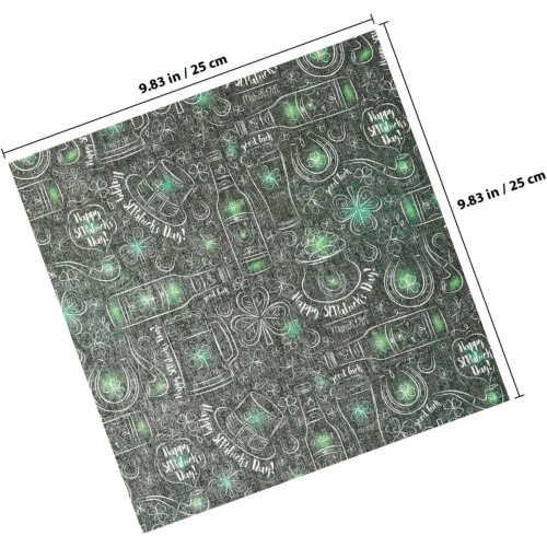 10 Sheets St Patrick's Day Fabric Squares DIY Quilting Fabric Decorative 1