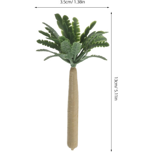 Modelo de coco de simulação de palmeiras de plástico em miniatura de 10pcs 1