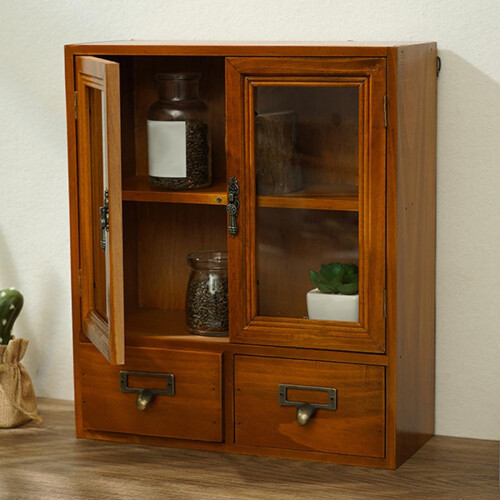 Vintage Multi-Layer Drawer Storage Cabinet with Antique Finish Easy Access and Ample Storage Space 1
