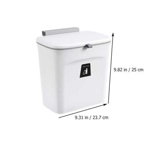 Wall Mount Trash Can Hanging Trash Can with Lid Wall Mounted Design Plastic Fixes Garbage Bag 1