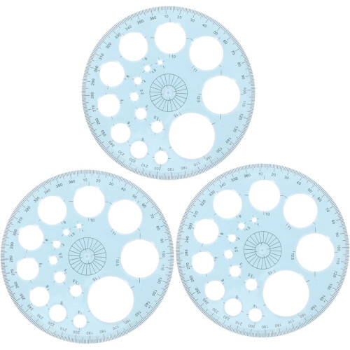 12pcs Círculo Protractor Redação Precisa Regra para Estudantes Ferramenta de Matemática Geométrica 2