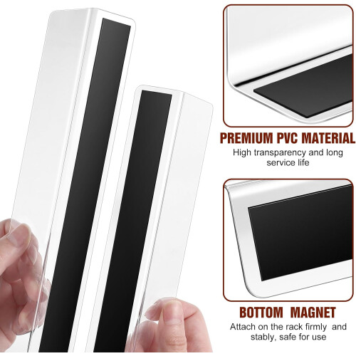 10pcs Store Goods Separators L Shape Shelf Dividers Plastic Magnetic Side Splitters 2