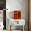 Wall Storage Cabinet Display Cabinet Vintage Double Doors Design Wooden Multi-Functional 2