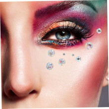 10 listov samolepiacich kamienkov na tvár, diamantových nálepiek na make-up, dúhových blyštivých drahokamov na oči, pódium, párty, telo