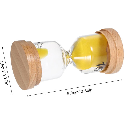 15 Minute Kitchen Sandglass Timer Wooden Hourglass Sand Timer 1