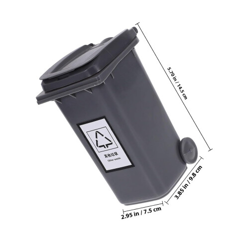 Miniature Trash Bin Small Trash Can Multi-Functional Storage Holder Pp Material Simple 1