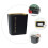 Simple Kitchen Garbage Container 10l Square Waste Storage Bin with Pressure Ring Design and Anti-Slip Bottom 7