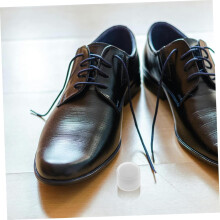 Juego de 10 cepillos aplicadores de betún para zapatos con cabezal de esponja suave y dispensador de líquido.