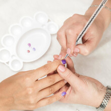Lot de 10 pinceaux double embout pour nail art, outil de pointillage à pointe fine, pour salon de manucure.
