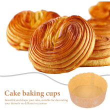100 Stück Cupcake-Papierförmchen, Papierbackförmchen, braun, praktisch