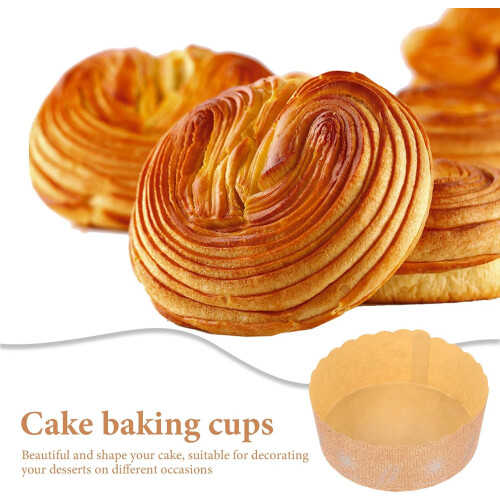 100pcs Cupcake Cake Paper Cups Paper Cake Baking Cups Brown Convenient