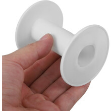 10 petites bobines de fil vides en plastique blanc pour broderie, tissage, loisirs créatifs et kits de couture