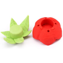 Juego de 16 gomas de borrar creativas con forma de rosa, fabricadas en material TPR.