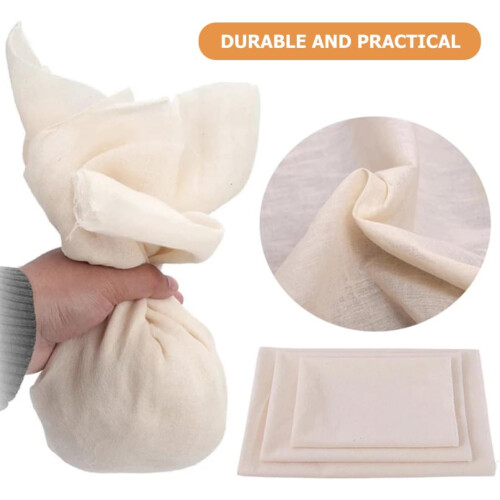 2pcs Filter Cloths Cheese Cloth Reusable Unbleached Dye-Free Odorless Heavy Cooking Kitchen Straining
