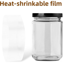 1000 stk. Krympeplastforseglingsfilm for flasker, lett å rive, krympefolie med to åpne ender for vinflasker