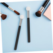 10 esponjas para base de maquillaje y brochas para polvos con mango, aplicadores de maquillaje en forma de hongo.