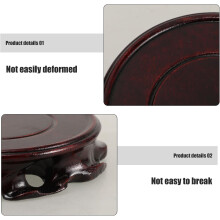 Supporto per fiori in legno massello, base per vaso orientale 10 cm x 2,5 cm, design rustico unico che valorizza