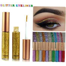 10 unidades de delineador de ojos líquido con purpurina para mujer, sombra de ojos brillante, realzador de maquillaje transpirable para ojos.