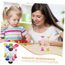 12-delige set plastic zandlopers voor jongens en meisjes, ideaal voor koken, tandenpoetsen en educatieve spelletjes.