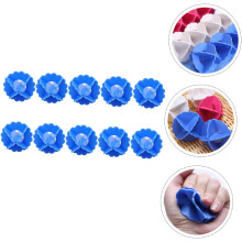 Boules de lavage (10 pièces) en plastique bleu, anti-emmêlement, pour l'entretien du linge en machine.