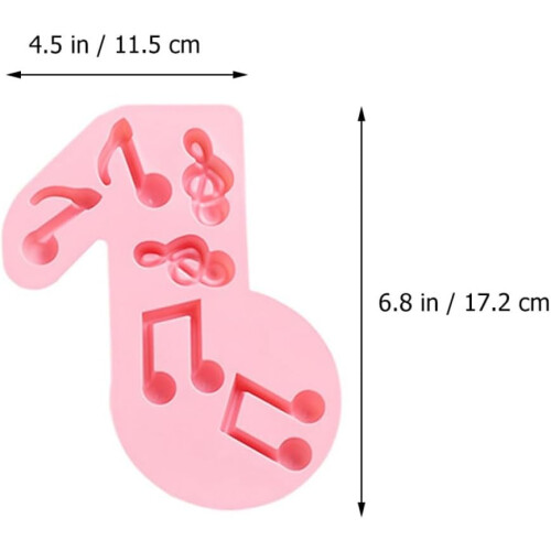 2pcs Silicone Chocolate Mold with Note Shape for Baking, Food Grade 1