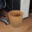 Khaki Storage Basket Wastebasket Medium Size Pp and Iron Material Rustic Pastoral 4
