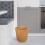 Khaki Storage Basket Wastebasket Medium Size Pp and Iron Material Rustic Pastoral 6