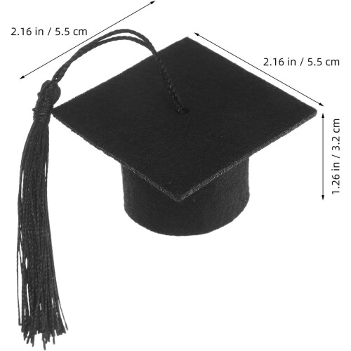 10pcs Mini Graduation Hats Graduation Bottle Toppers 1