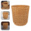 Khaki Storage Basket Wastebasket Medium Size Pp and Iron Material Rustic Pastoral 7
