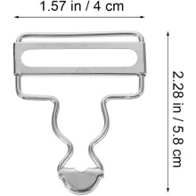 12 Sets Metall-Kürbisschnallen, Ersatzschnallen für Overalls, 3,8 cm, silberweiß, vielseitig einsetzbar