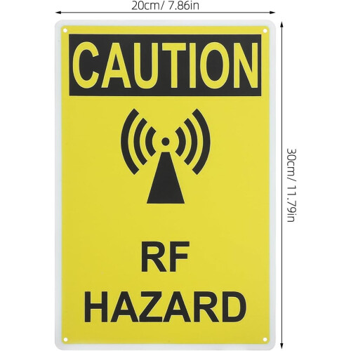 Radio Frequency Hazard Warning Sign Metal Safety Board 1