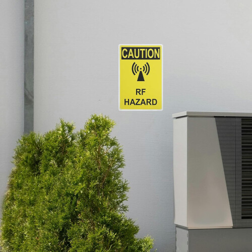 Radio Frequency Hazard Warning Sign Metal Safety Board 2